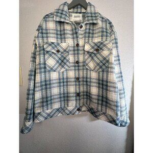 Boston Traders Tweed Shirt Jacket Sacket M Plaid Multi Western